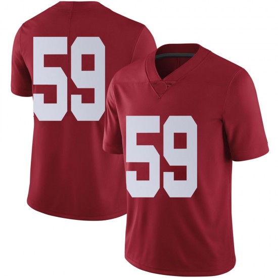 Alabama Crimson Tide Men's Bennett Whisenhunt #59 No Name Crimson NCAA Nike Authentic Stitched College Football Jersey FQ16X01HG